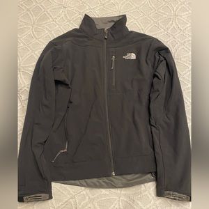 Men’s NorthFace black soft shell jacket (size M)